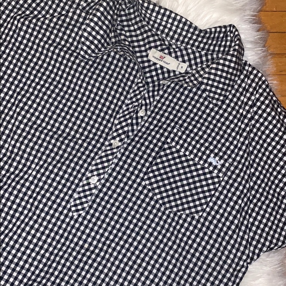 Vineyard Vines | Plaid Black & White Shirt